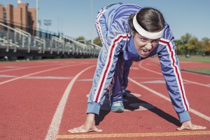 runner at the start line